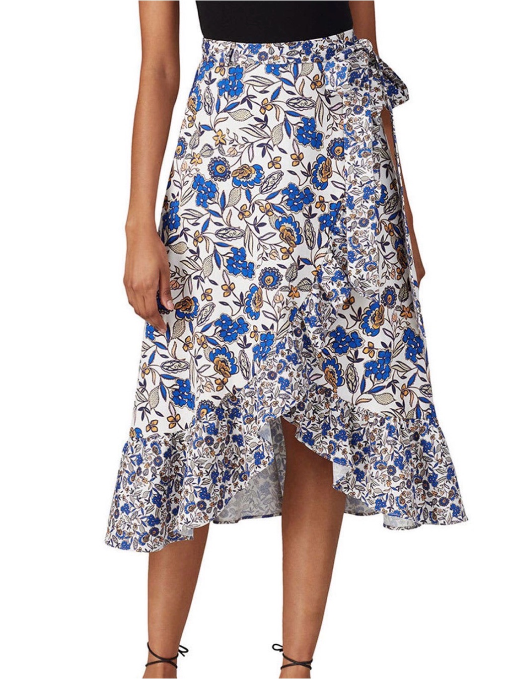 Shoshanna High-Low Wrap Skirt
